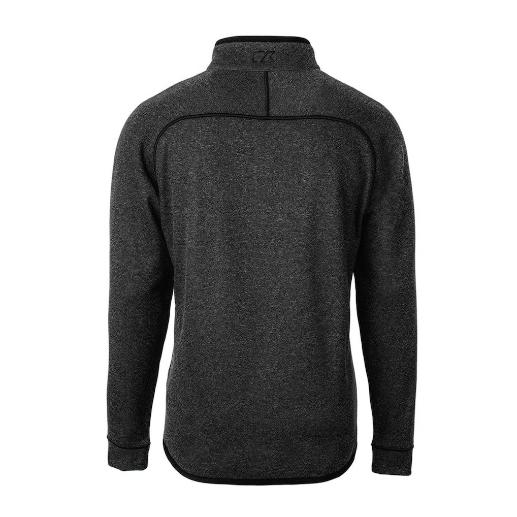 New England Patriots Cutter & Buck Mainsail Sweater-Knit Big & Tall Half-Zip Pullover Jacket Heather Charcoal | NFL