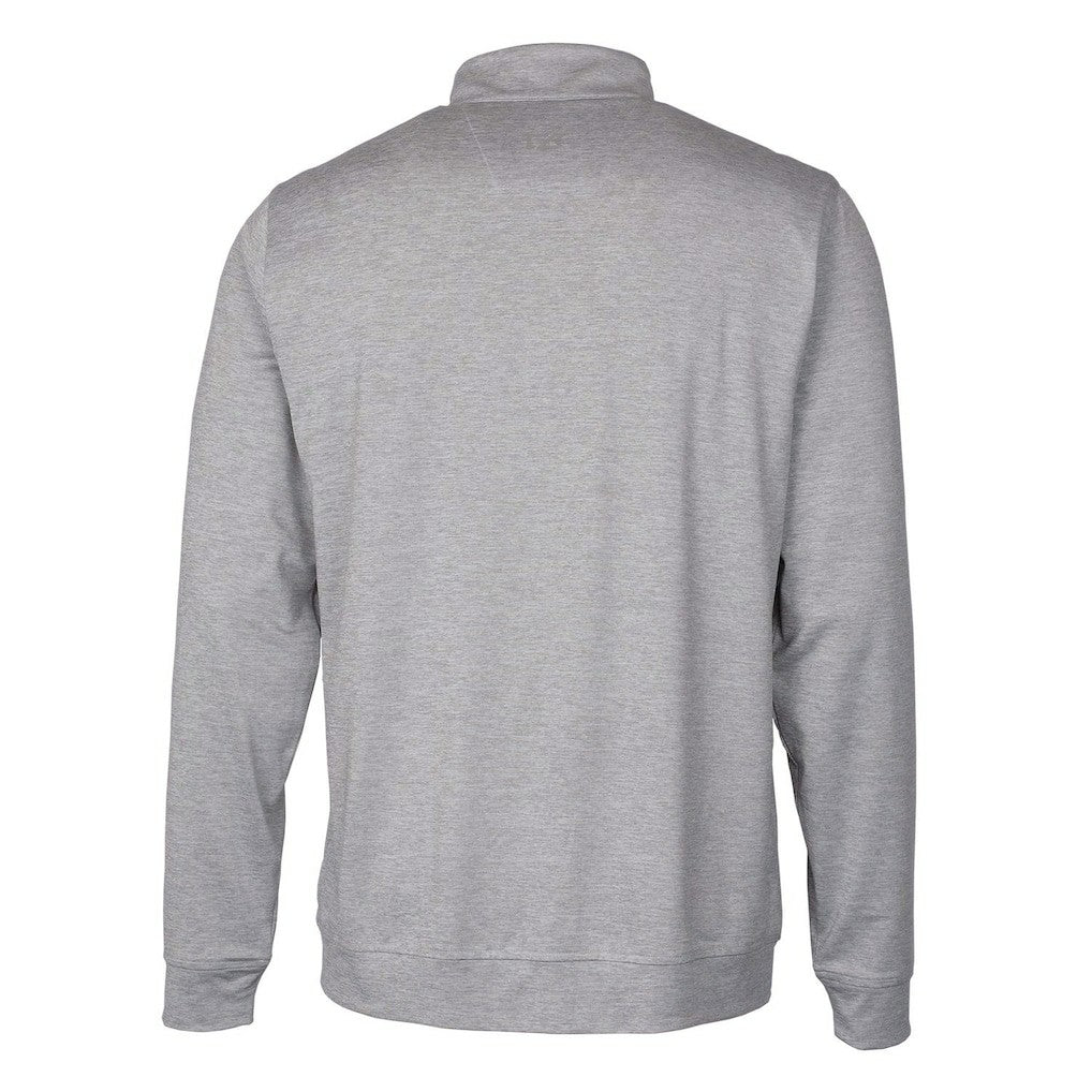 Cleveland Browns Cutter & Buck Stealth Heathered Big & Tall Throwback Logo Quarter-Zip Pullover Top Gray | NFL