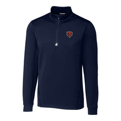 Chicago Bears Cutter & Buck Throwback Logo Traverse Stretch Quarter-Zip Big & Tall Pullover Top Navy | NFL