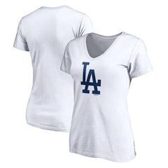 Los Angeles Dodgers Women's Official Logo V-Neck T-Shirt - MLB