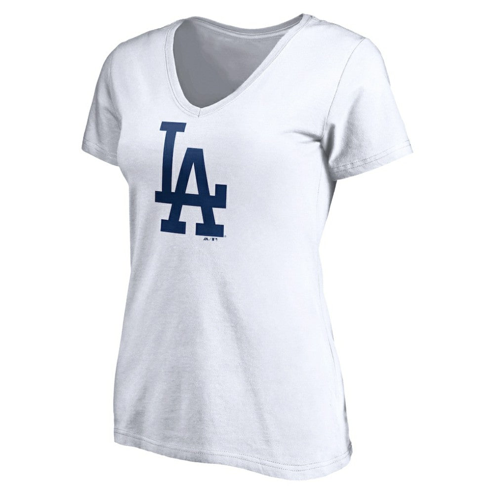Los Angeles Dodgers Women's Official Logo V-Neck T-Shirt - MLB
