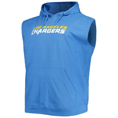 Justin Herbert Los Angeles Chargers Profile Big & Tall Muscle Pullover Hoodie Powder Blue | NFL