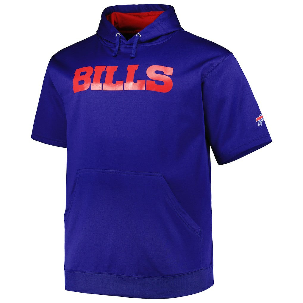 Josh Allen Buffalo Bills Big & Tall Short Sleeve Pullover Hoodie Royal | NFL