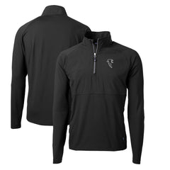 Atlanta Falcons Cutter & Buck Adapt Eco Knit Hybrid Recycled Quarter-Zip Throwback Pullover Top Black | NFL