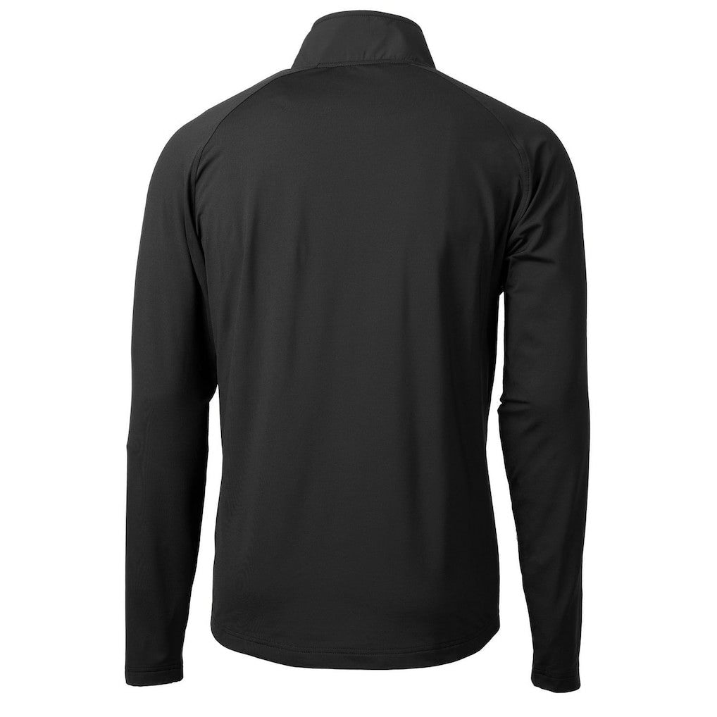 Miami Dolphins Cutter & Buck Adapt Eco Knit Hybrid Recycled Quarter-Zip Throwback Pullover Top Black | NFL