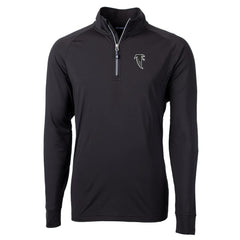 Atlanta Falcons Cutter & Buck Adapt Eco Knit Stretch Recycled Quarter-Zip Throwback Pullover Top Black | NFL
