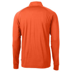 Chicago Bears Cutter & Buck Adapt Eco Knit Stretch Recycled Quarter-Zip Throwback Pullover Top Orange | NFL