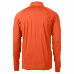 Denver Broncos Cutter & Buck Adapt Eco Knit Stretch Recycled Quarter-Zip Throwback Pullover Top Orange | NFL