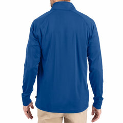 Buffalo Bills Cutter & Buck Adapt Eco Knit Stretch Recycled Quarter-Zip Throwback Pullover Top Royal | NFL
