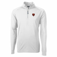 Chicago Bears Cutter & Buck Adapt Eco Knit Stretch Recycled Quarter-Zip Throwback Pullover Top White | NFL