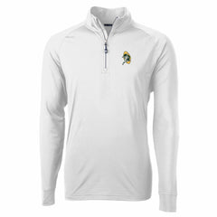 Green Bay Packers Cutter & Buck Adapt Eco Knit Stretch Recycled Quarter-Zip Throwback Pullover Top White | NFL