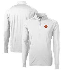 Cincinnati Bengals Cutter & Buck Adapt Eco Knit Stretch Recycled Quarter-Zip Throwback Pullover Top White | NFL
