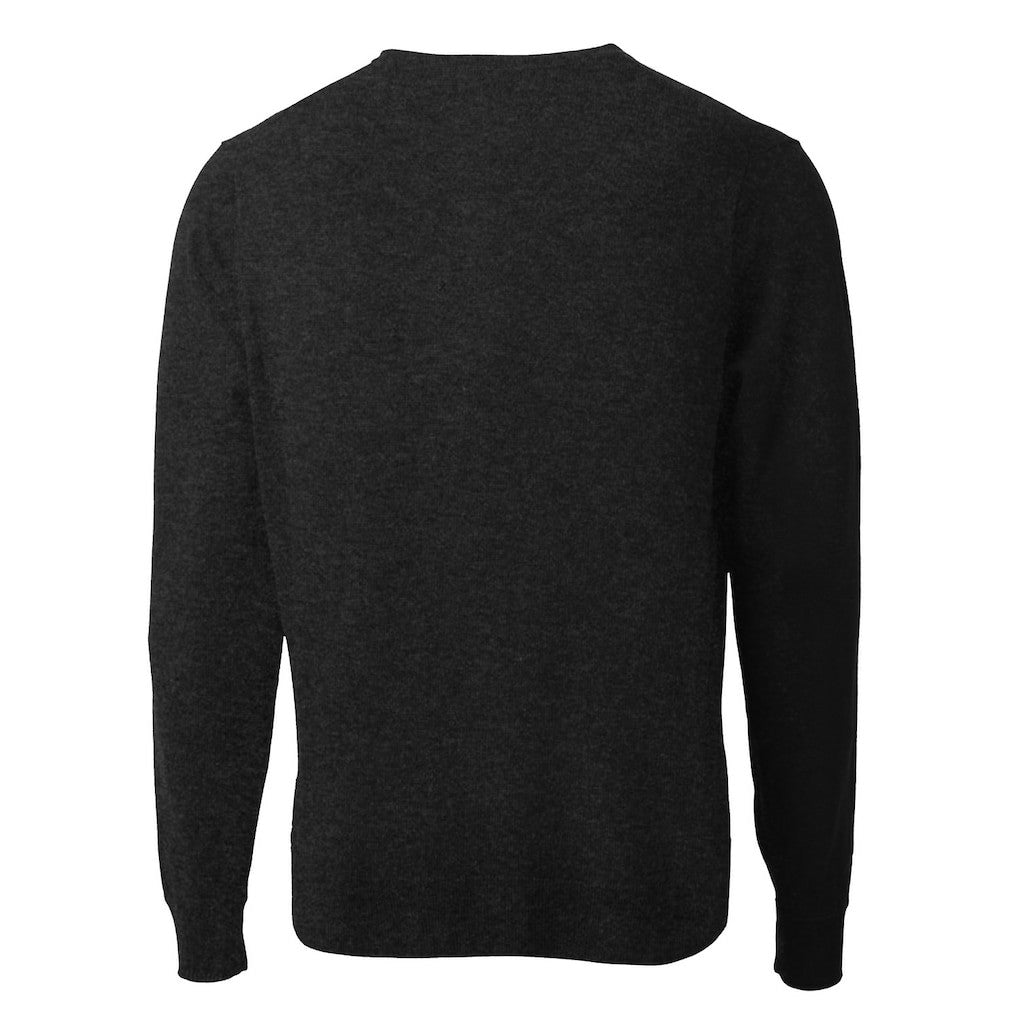 San Francisco 49ers Cutter & Buck Throwback Logo Lakemont Tri-Blend V-Neck Pullover Sweater Black | NFL