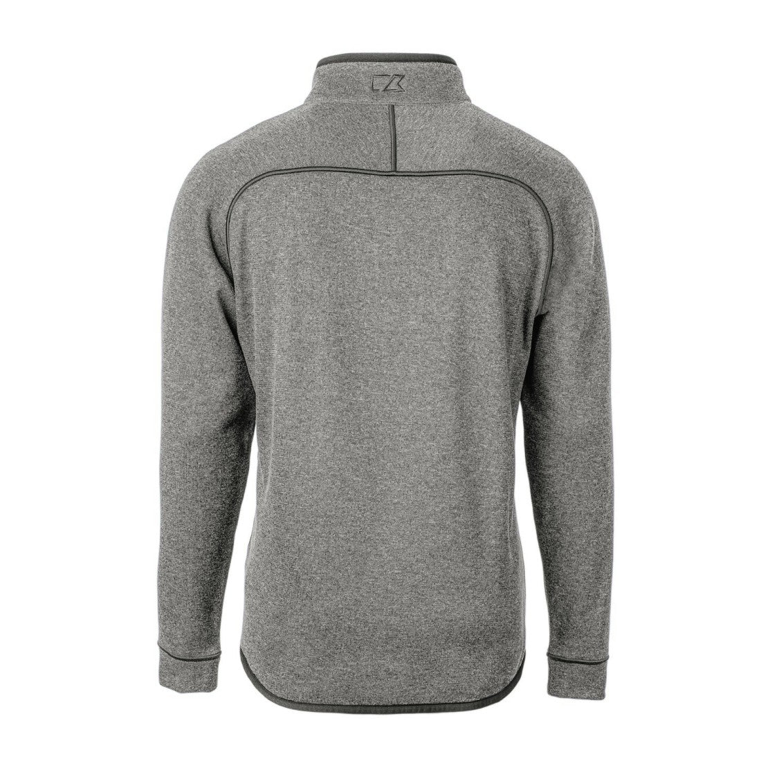 Detroit Lions Cutter & Buck Throwback Logo Mainsail Sweater-Knit Half-Zip Pullover Jacket Heather Gray | NFL