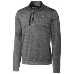 Cleveland Browns Cutter & Buck Stealth Heathered Throwback Logo Quarter-Zip Pullover Top Steel | NFL