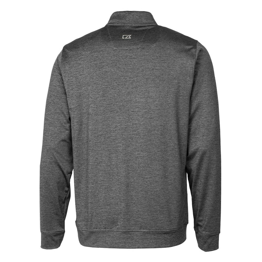 New York Jets Cutter & Buck Stealth Heathered Throwback Logo Quarter-Zip Pullover Top Steel | NFL