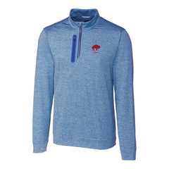 Buffalo Bills Cutter & Buck Stealth Heathered Throwback Logo Quarter-Zip Pullover Top Royal | NFL