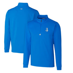 Detroit Lions Cutter & Buck Throwback Logo Traverse Stretch Quarter-Zip Pullover Top Blue | NFL