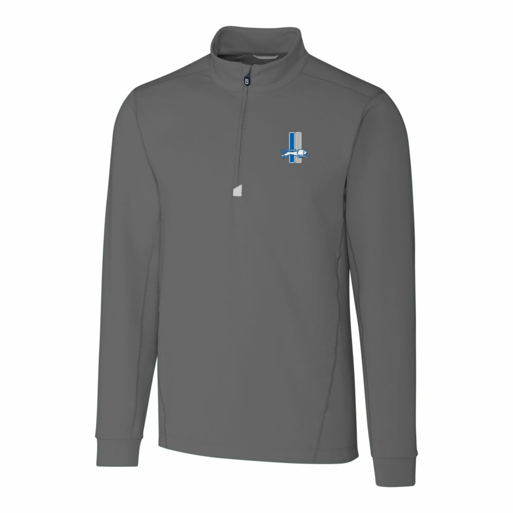 Detroit Lions Cutter & Buck Throwback Logo Traverse Stretch Quarter-Zip Pullover Top Steel | NFL