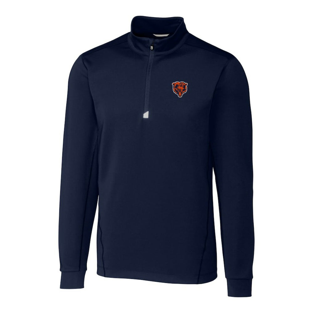Chicago Bears Cutter & Buck Throwback Logo Traverse Stretch Quarter-Zip Pullover Top Navy | NFL