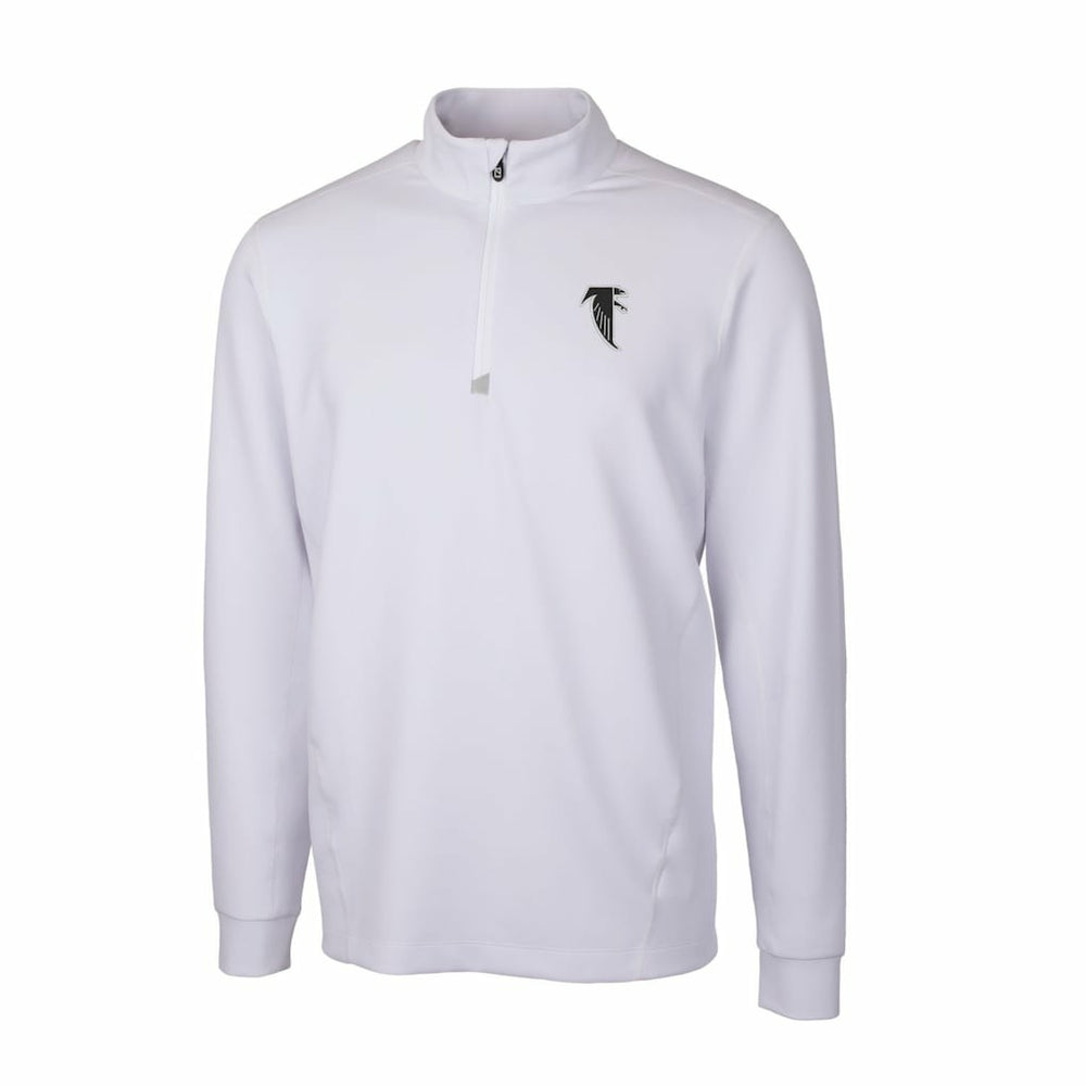 Atlanta Falcons Cutter & Buck Throwback Logo Traverse Stretch Quarter-Zip Pullover Top White | NFL