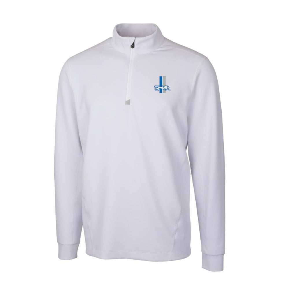 Detroit Lions Cutter & Buck Throwback Logo Traverse Stretch Quarter-Zip Pullover Top White | NFL