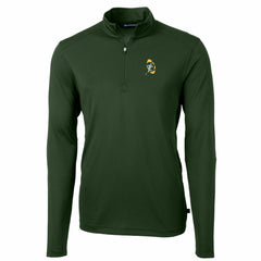 Green Bay Packers Cutter & Buck Throwback Logo Virtue Eco Pique Recycled Quarter-Zip Pullover Top Green | NFL