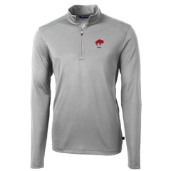 Buffalo Bills Cutter & Buck Throwback Logo Virtue Eco Pique Recycled Quarter-Zip Pullover Top Gray | NFL