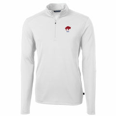 Buffalo Bills Cutter & Buck Throwback Logo Virtue Eco Pique Recycled Quarter-Zip Pullover Top White | NFL