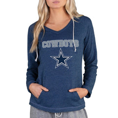 Dallas Cowboys Concepts Sport Women's Mainstream Tri-Blend Raglan Hoodie V-Neck Top Navy | NFL