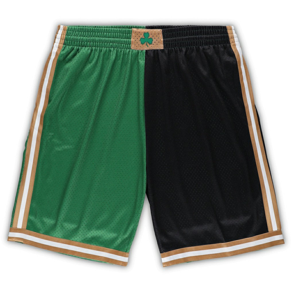 Boston Celtics Big & Tall Hardwood Classics Split Swingman Shorts Kelly Green/Black - NBA