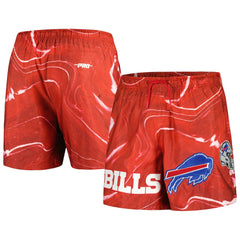 Buffalo Bills Pro Standard Allover Marble Print Shorts Red | NFL