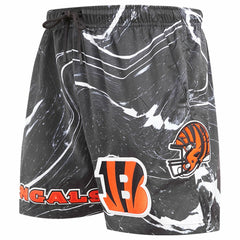Cincinnati Bengals Pro Standard Allover Marble Print Shorts Black | NFL