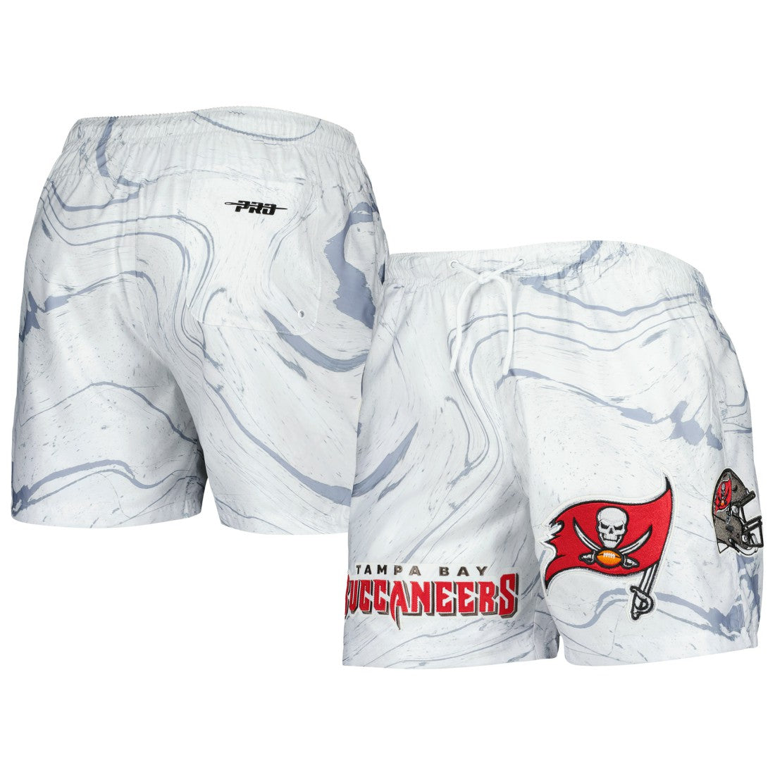 Tampa Bay Buccaneers Pro Standard Allover Marble Print Shorts White | NFL