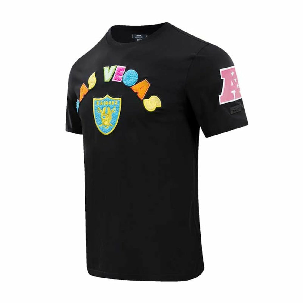Las Vegas Raiders Pro Standard Neon Graphic T-Shirt Black | NFL