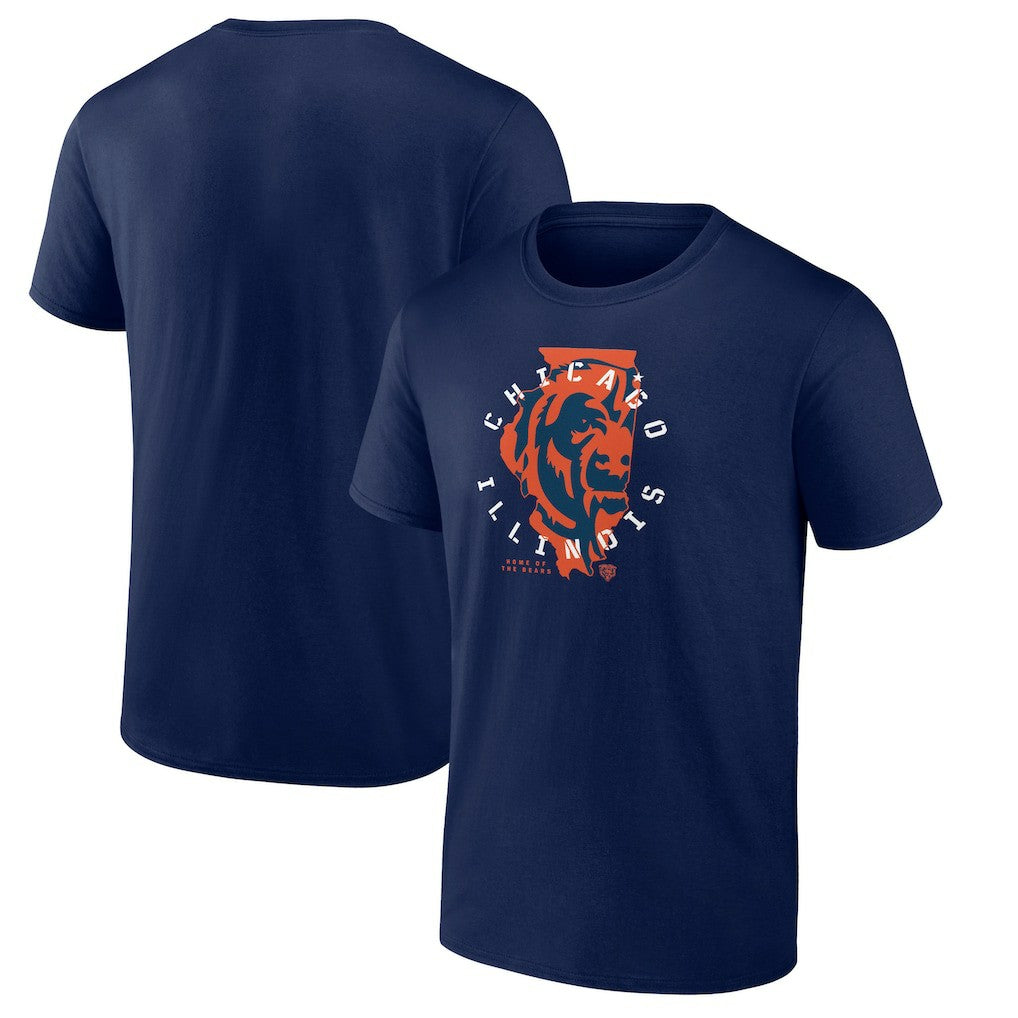 Chicago Bears Route Runner T-Shirt Navy | NFL