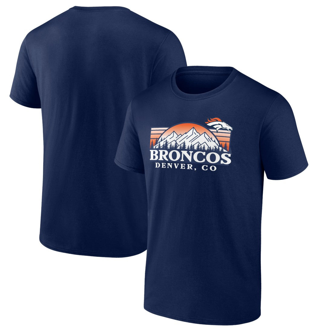 Denver Broncos Route Runner T-Shirt Navy | NFL