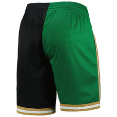 Boston Celtics Hardwood Classics 2007 Split Swingman Shorts Kelly Green/Black - NBA