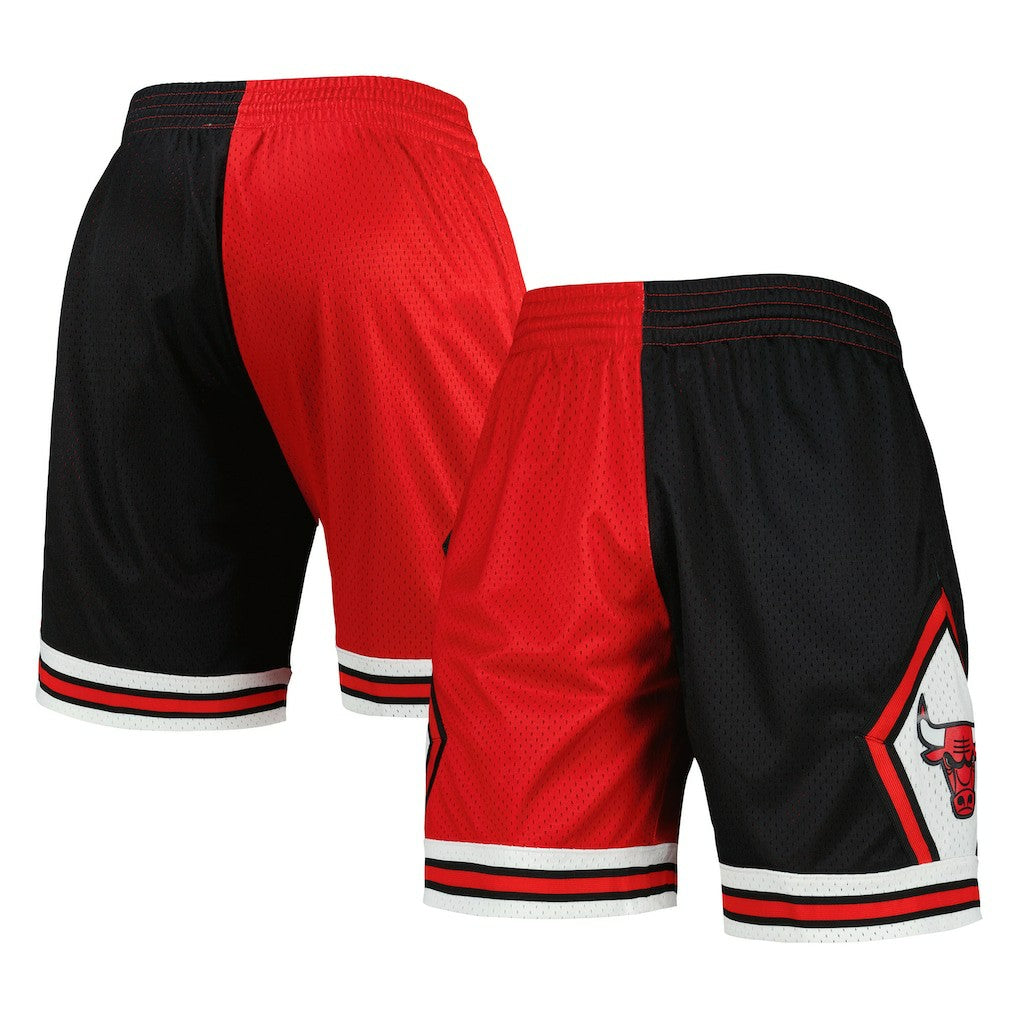 Chicago Bulls Hardwood Classics 1997 Split Swingman Shorts Black/Red - NBA
