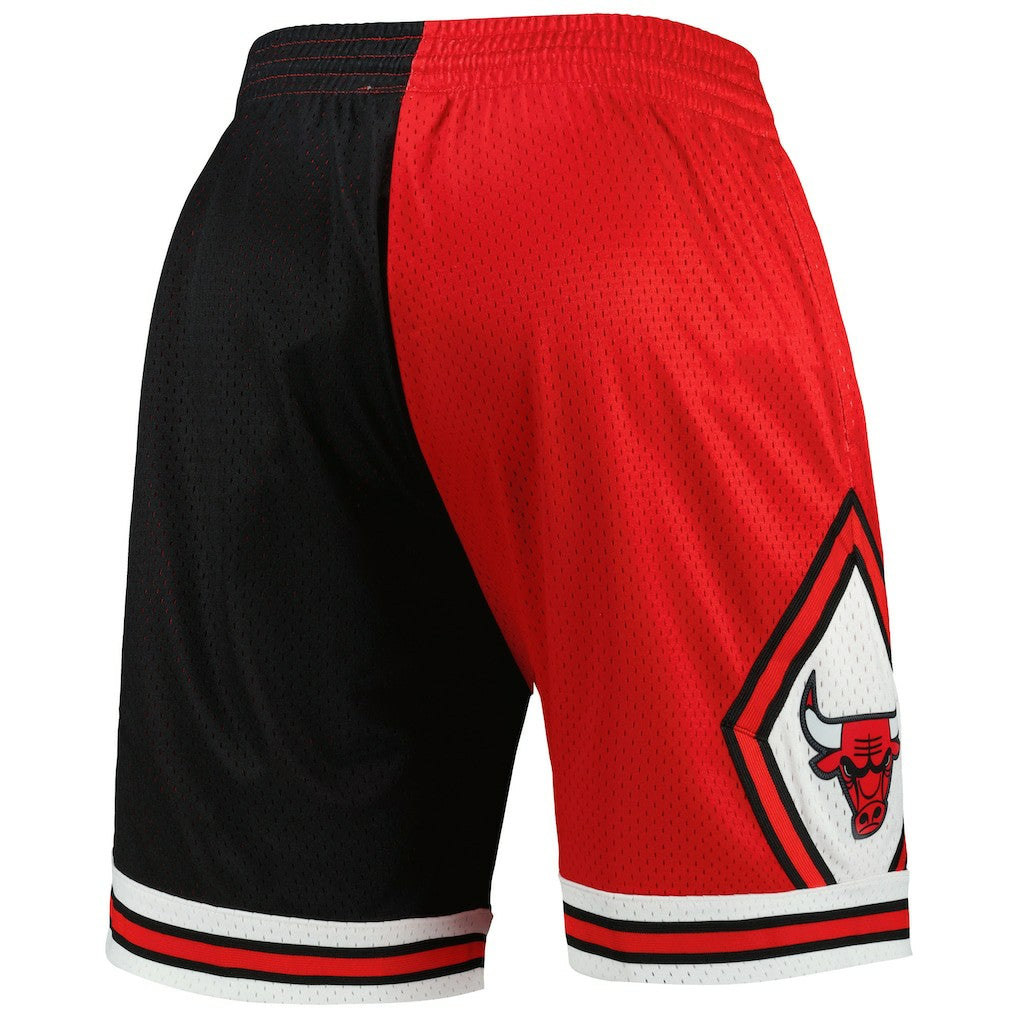 Chicago Bulls Hardwood Classics 1997 Split Swingman Shorts Black/Red - NBA