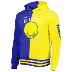 Golden State Warriors Hardwood Classics Split Pullover Hoodie Royal/Gold - NBA