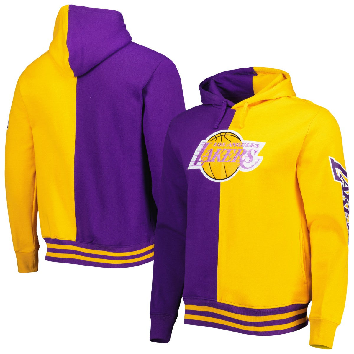 Los Angeles Lakers Hardwood Classics Split Pullover Hoodie Purple/Gold - NBA