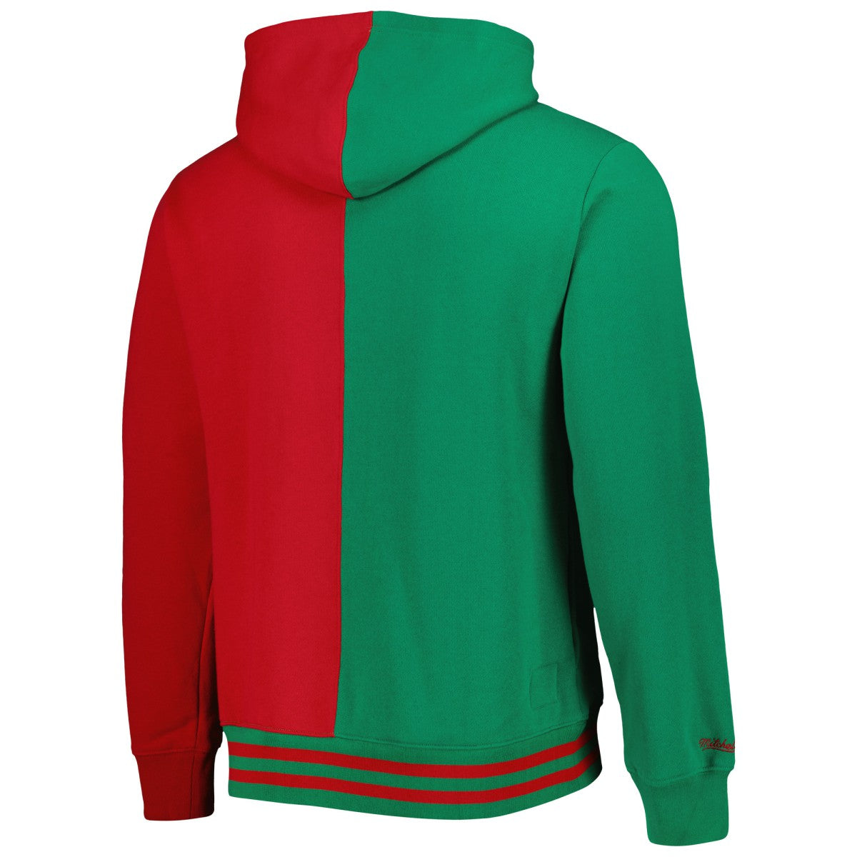 Milwaukee Bucks Hardwood Classics Split Pullover Hoodie Green/Red - NBA