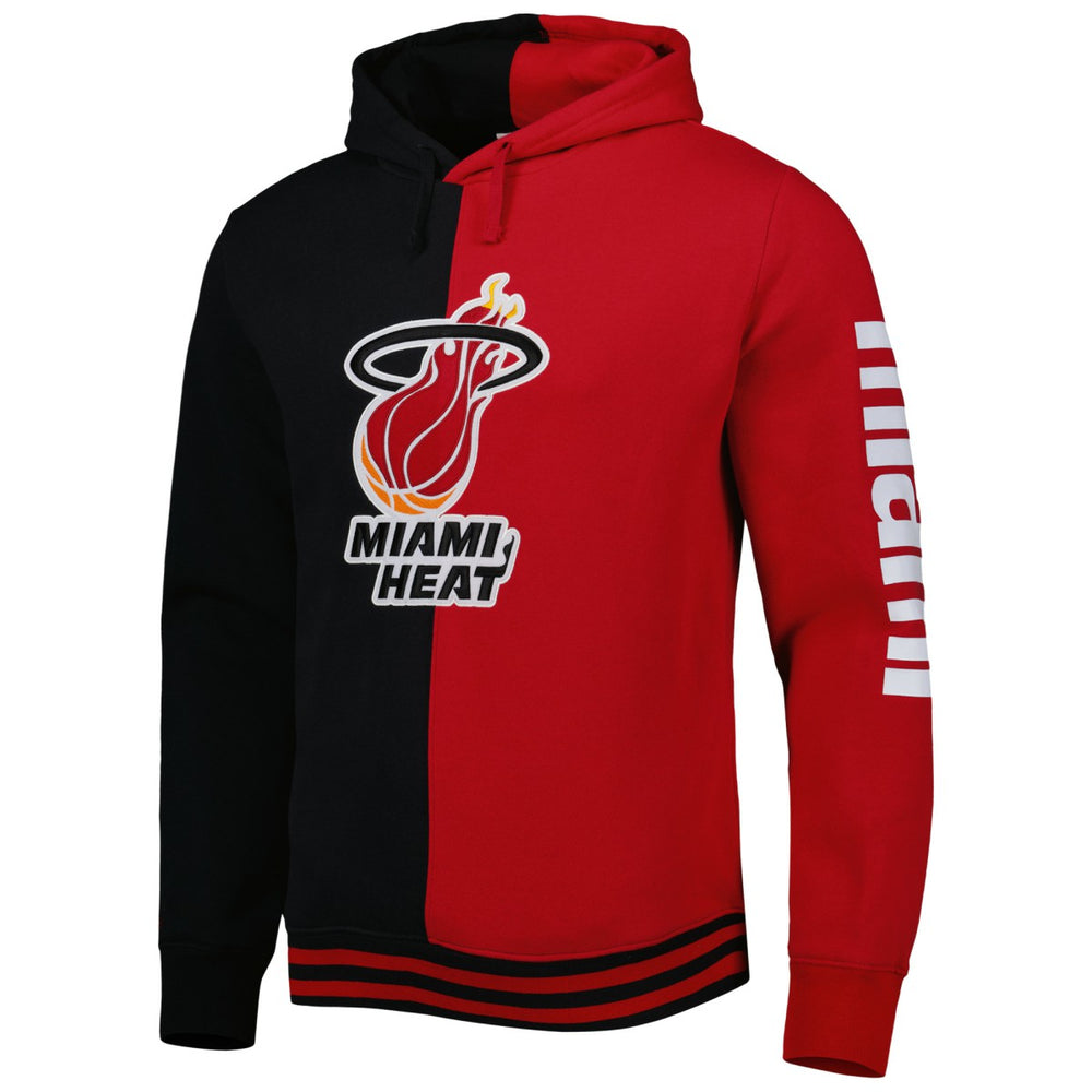 Miami Heat Hardwood Classics Split Pullover Hoodie Black/Red - NBA