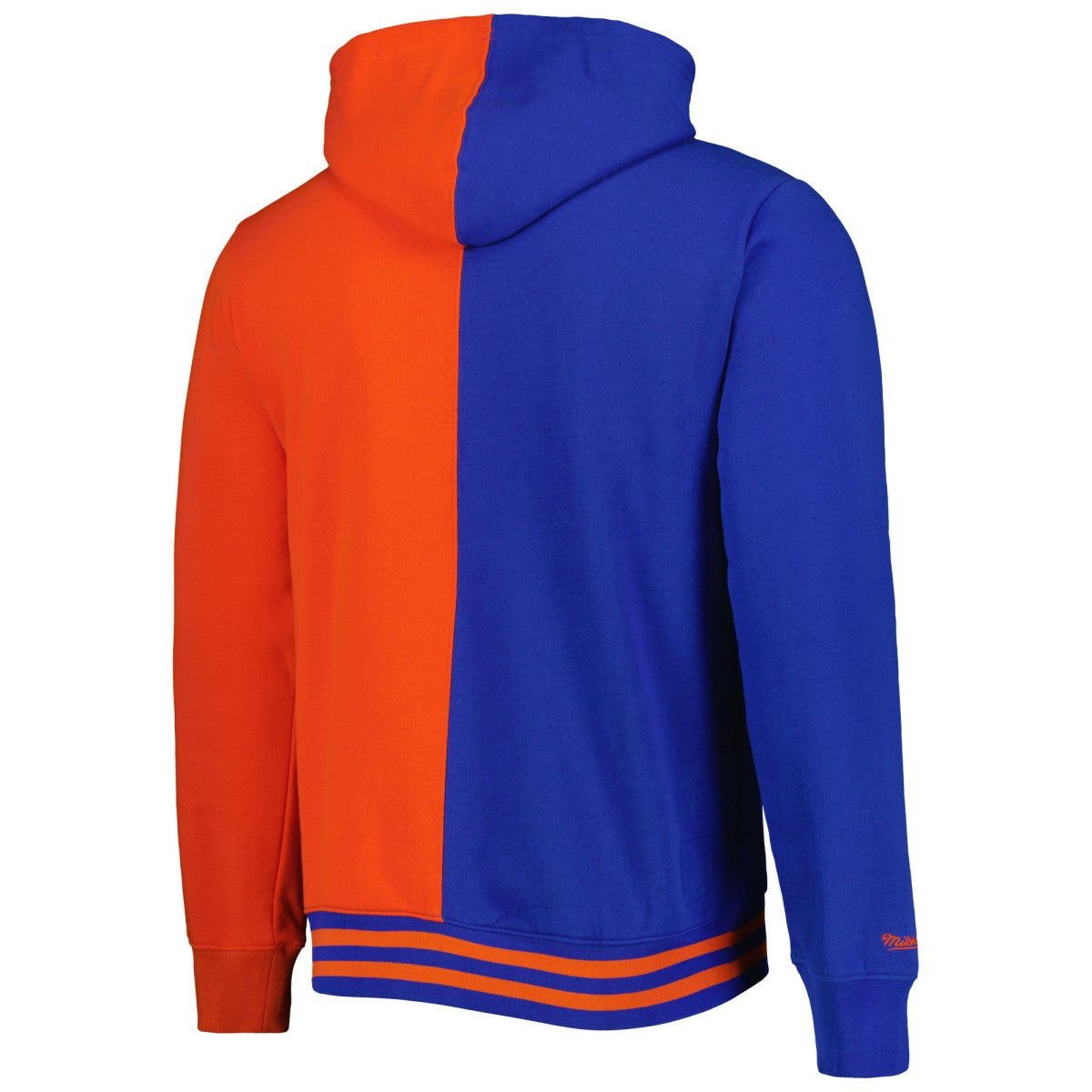 New York Knicks Hardwood Classics Split Pullover Hoodie Blue/Orange - NBA
