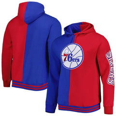 Philadelphia 76ers Hardwood Classics Split Pullover Hoodie Royal/Red - NBA