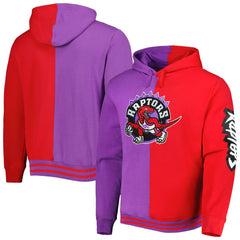 Toronto Raptors Hardwood Classics Split Pullover Hoodie Purple/Red - NBA