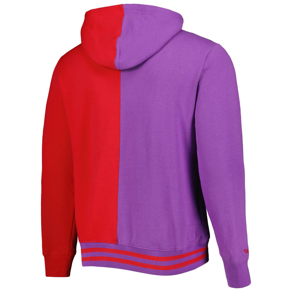 Toronto Raptors Hardwood Classics Split Pullover Hoodie Purple/Red - NBA