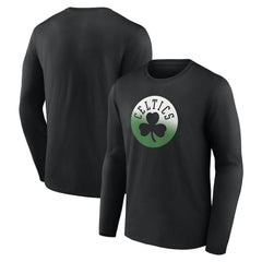 Boston Celtics Gradient Logo Long Sleeve T-Shirt Black - NBA
