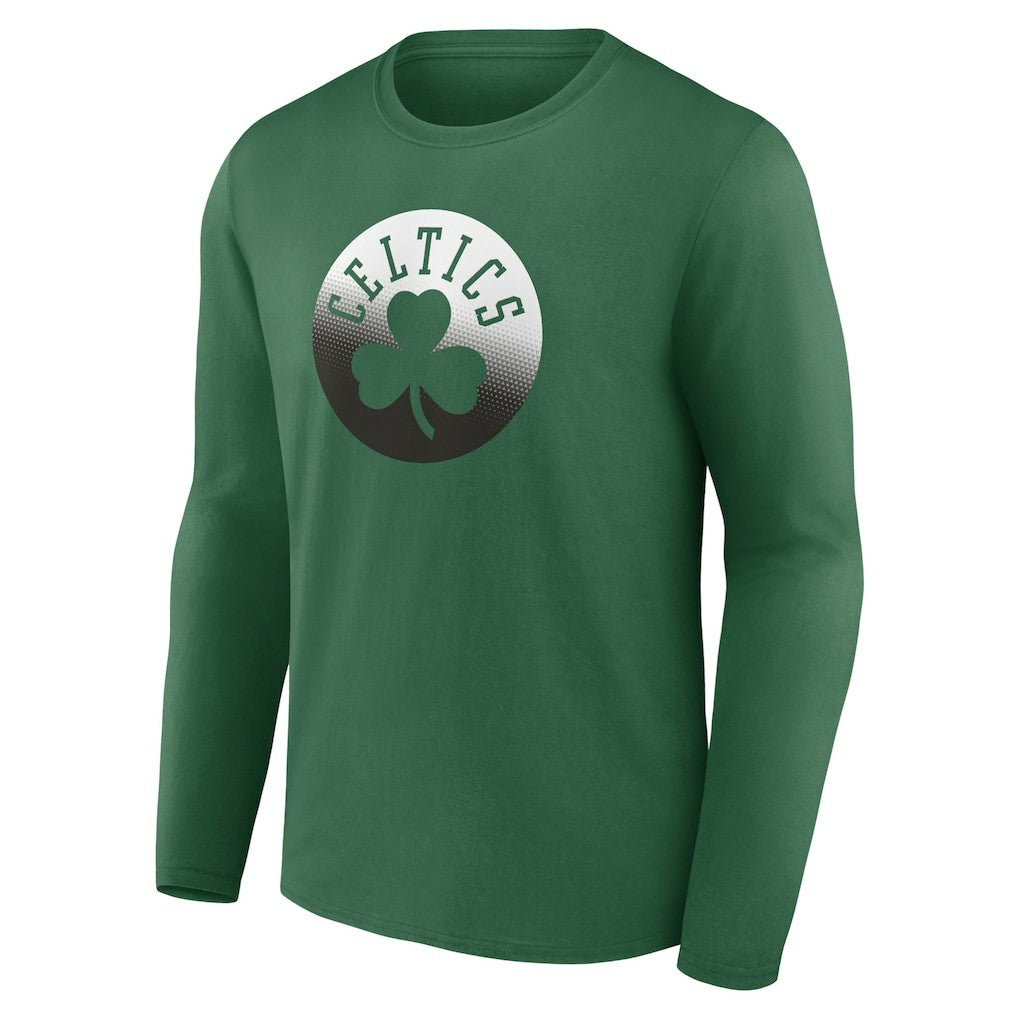 Boston Celtics Gradient Logo Long Sleeve T-Shirt Kelly Green - NBA